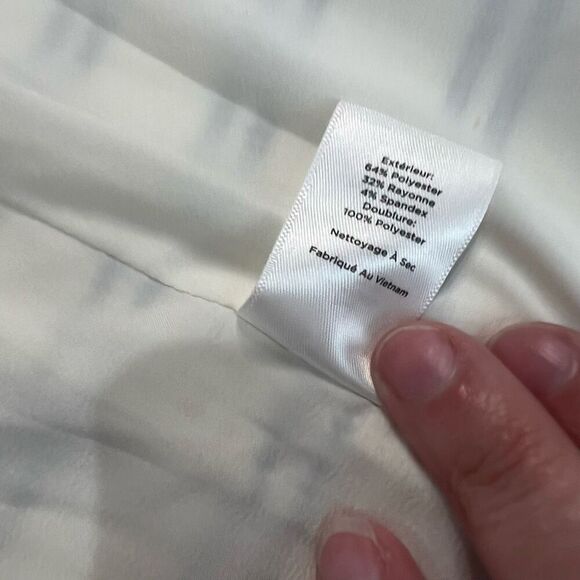 Talbots Stripe Waffle Stitch Blazer White Blue‎ Sz 10 - Picture 11 of 11